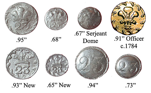 23rd Regt Buttons